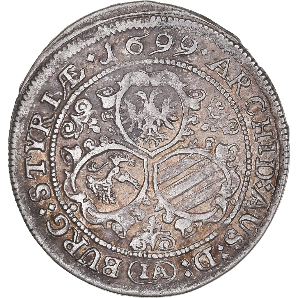 Coin, Austria, Leopold I, 3 Kreuzer, 1699, Graz, EF(40-45), Silver, KM:1115