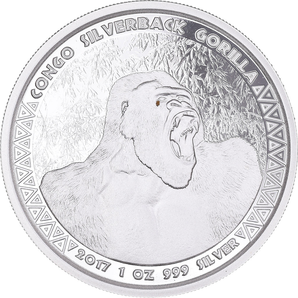 Munten, Republiek Congo, 5000 Francs, 2017, Paris, FDC, Zilver