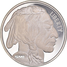 Monnaie, États-Unis, Indien - Buffalo, Onza, Troy Ounce of Silver, SUP+, Argent