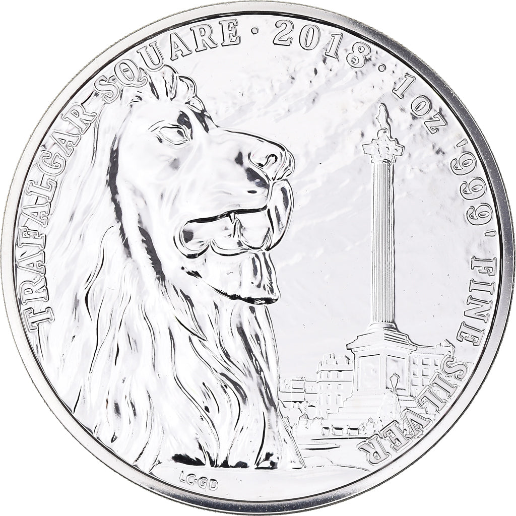 Coin, Great Britain, Elizabeth II, Trafalgar Square, 2 Pounds - 1 Oz, 2018
