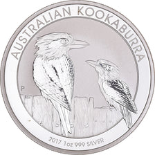 Monnaie, Australie, Elizabeth II, Australian Kookaburra, 1 Dollar, 1 Oz, 2017