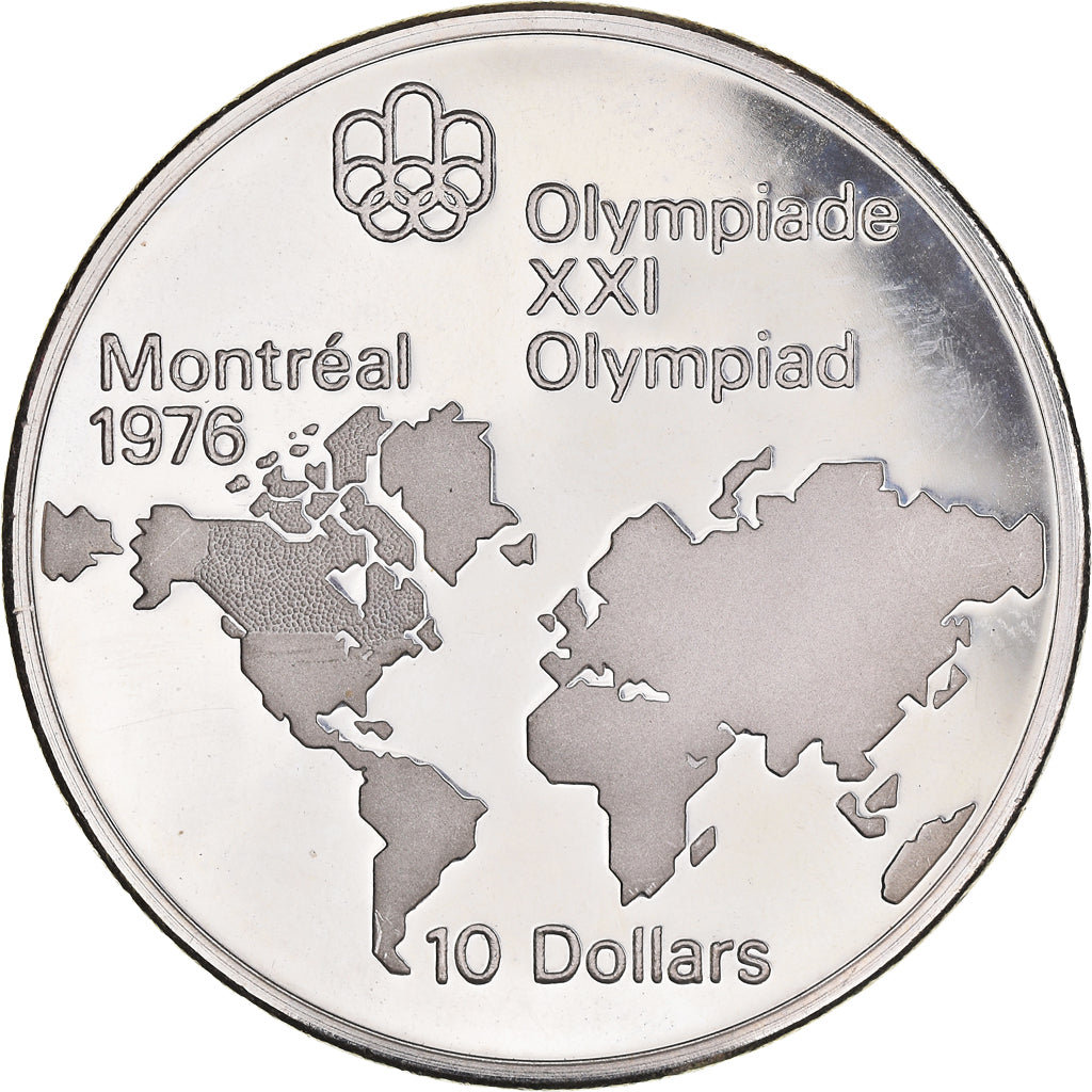 Coin, Canada, Elizabeth II, Montréal XXI Olympiade, 10 Dollars, 1976, Ottawa