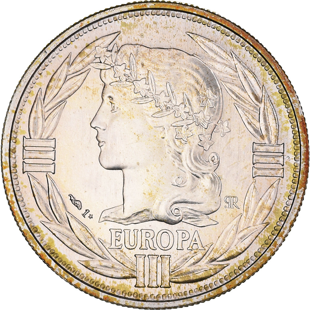 France, Medal, 1/4 Ecu Europa, 1987, MS(65-70), Silver