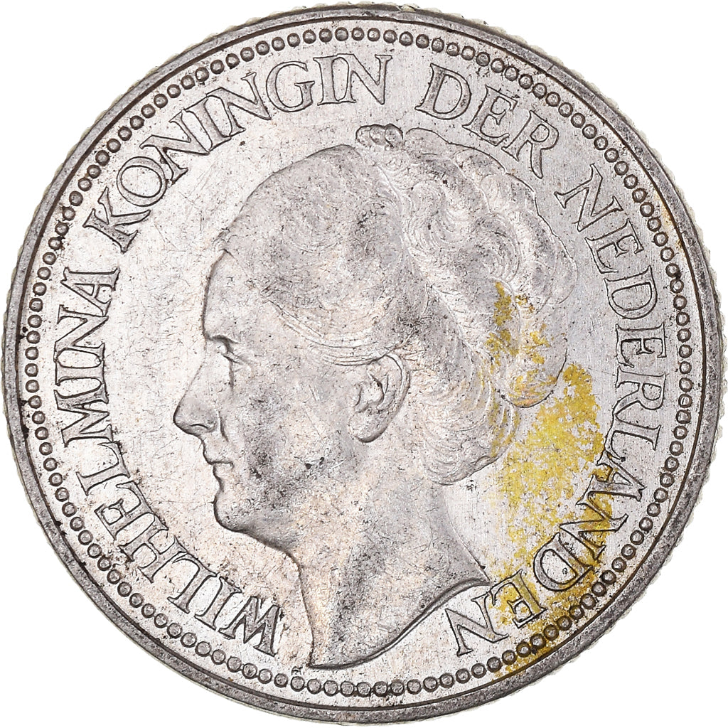 Coin, Netherlands, Wilhelmina I, 25 Cents, 1940, Utrecht, EF(40-45), Silver