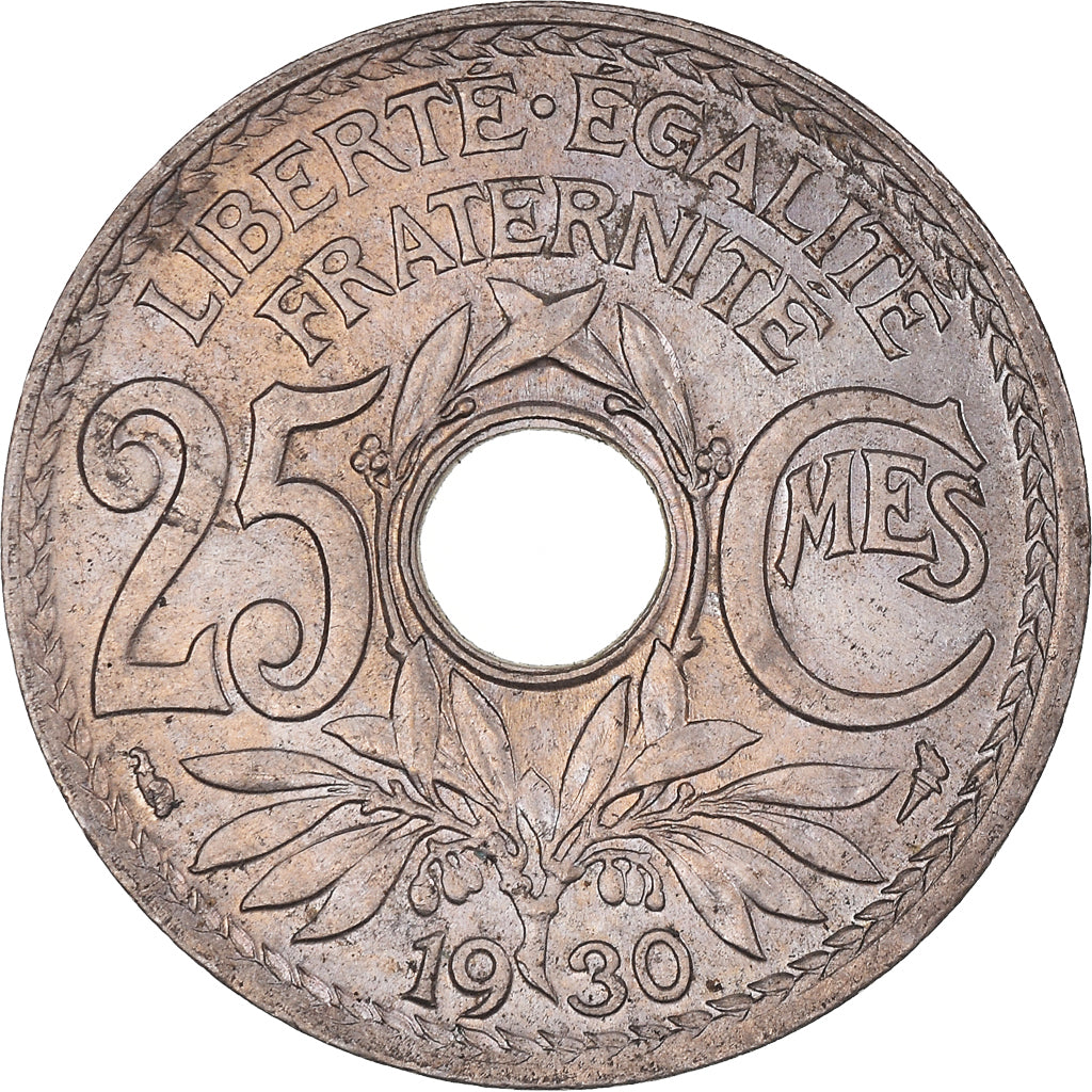 Moneda, Francia, Lindauer, 25 Centimes, 1930, Paris, SC, Cobre - níquel