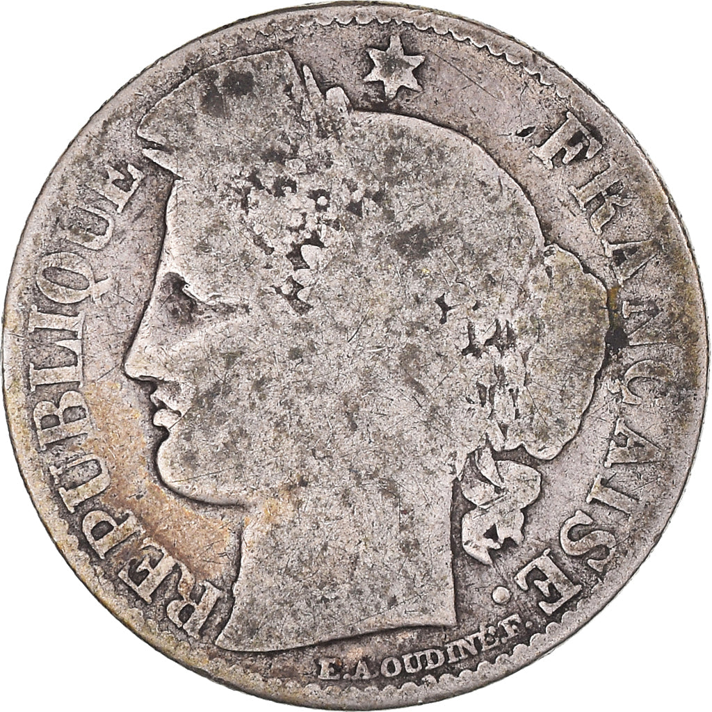 Coin, France, Cérès, 50 Centimes, 1888, Paris, VF(20-25), Silver, KM:834.1