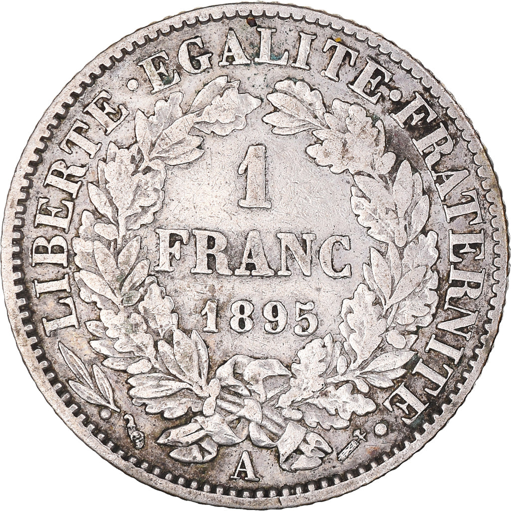 Coin, France, Cérès, Franc, 1895, Paris, VF(30-35), Silver, KM:822.1
