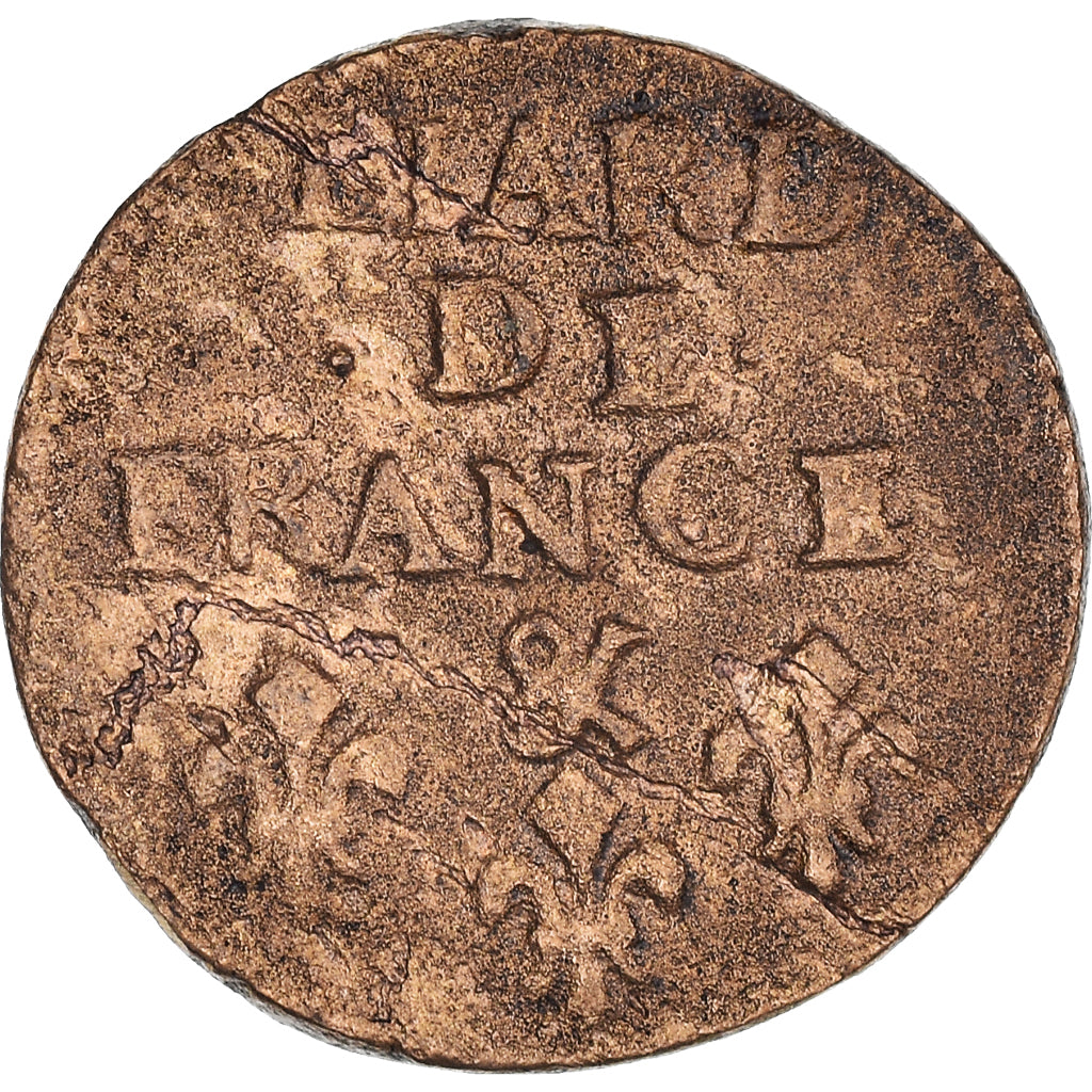Coin, France, Louis XIV, Liard de France au buste âgé, troisième type, Liard