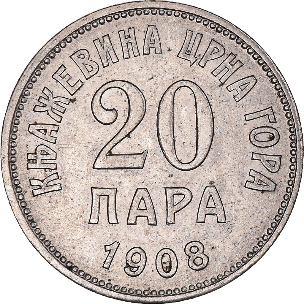 Monnaie, Monténégro, Nicholas I, 20 Para, 1908, Vienna, TTB, Nickel, KM:4