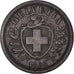 Coin, Switzerland, 2 Rappen, 1866, Bern, EF(40-45), Bronze, KM:4.1