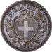 Coin, Switzerland, 2 Rappen, 1893, Bern, EF(40-45), Bronze, KM:4.2