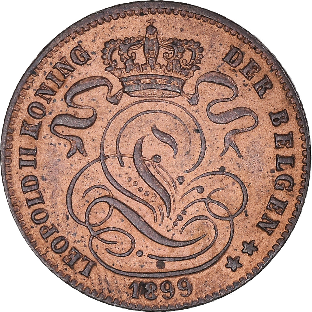 Moeda, Bélgica, Centime, 1899, Brussels, AU(50-53), Cobre