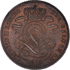 Coin, Belgium, Leopold II, Centime, 1907, Brussels, AU(50-53), Copper, KM:34.1