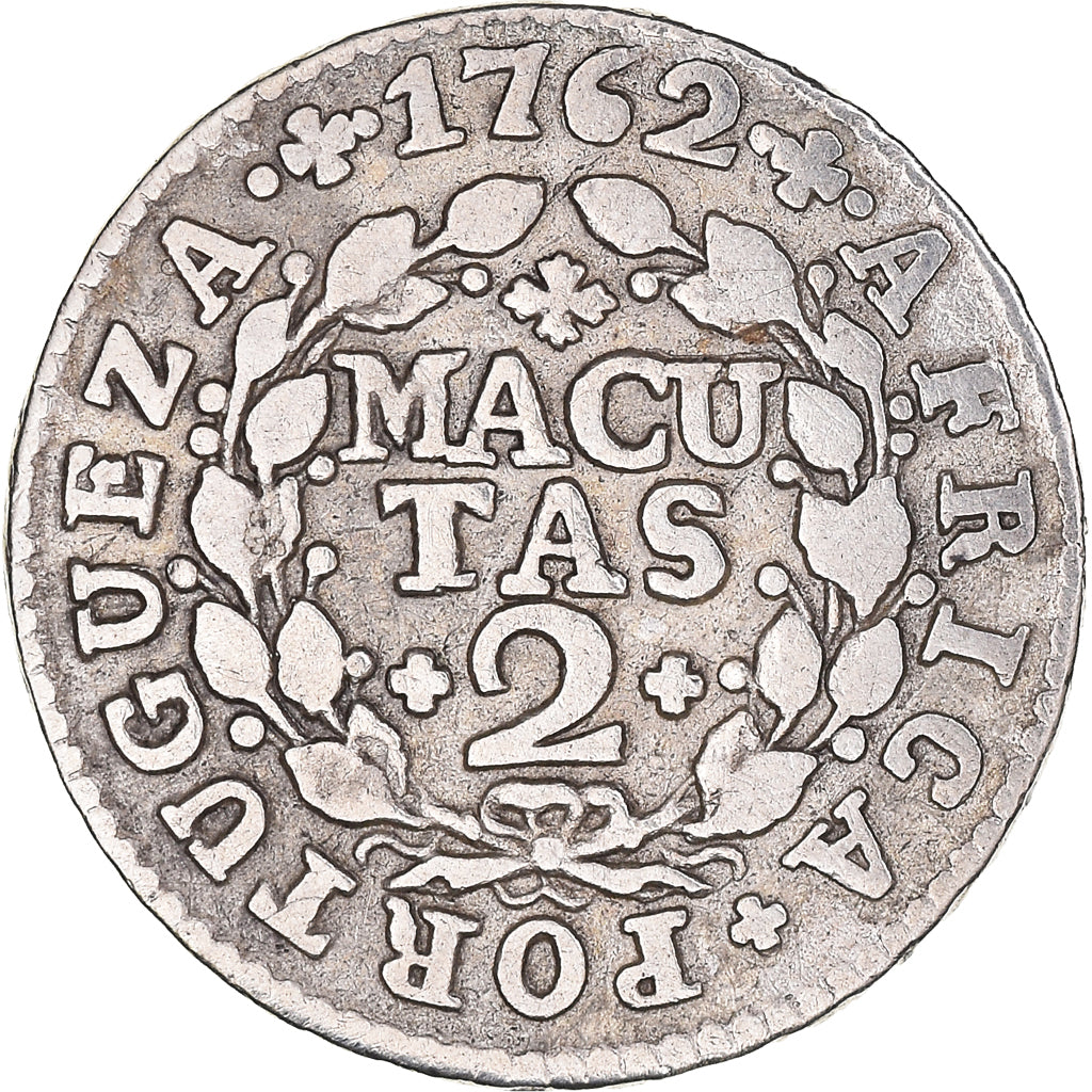 Coin, Angola, Jose I, 2 Macutas, 1762, VF(30-35), Silver, KM:13