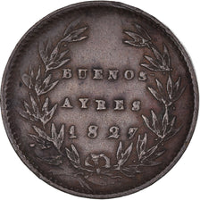 Monnaie, Argentine, BUENOS AIRES, 5/10 Réal, 1827, Buenos Aires, TTB, Cuivre