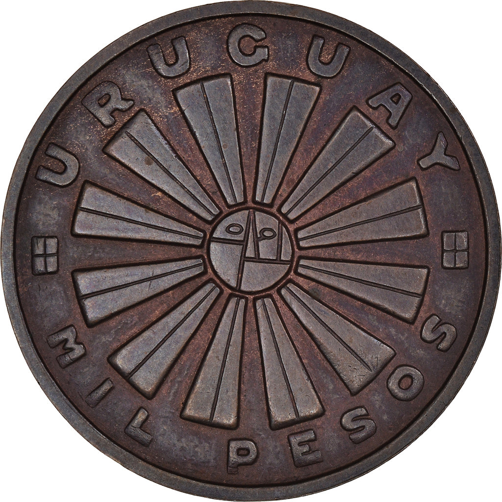 Monnaie, Uruguay, 1000 Pesos, 1969, Santiago, ESSAI, SUP, Cuivre, KM:55a