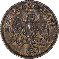 Coin, Mexico, 5 Centavos, 1887, Mexico City, AU(55-58), Silver, KM:398.7