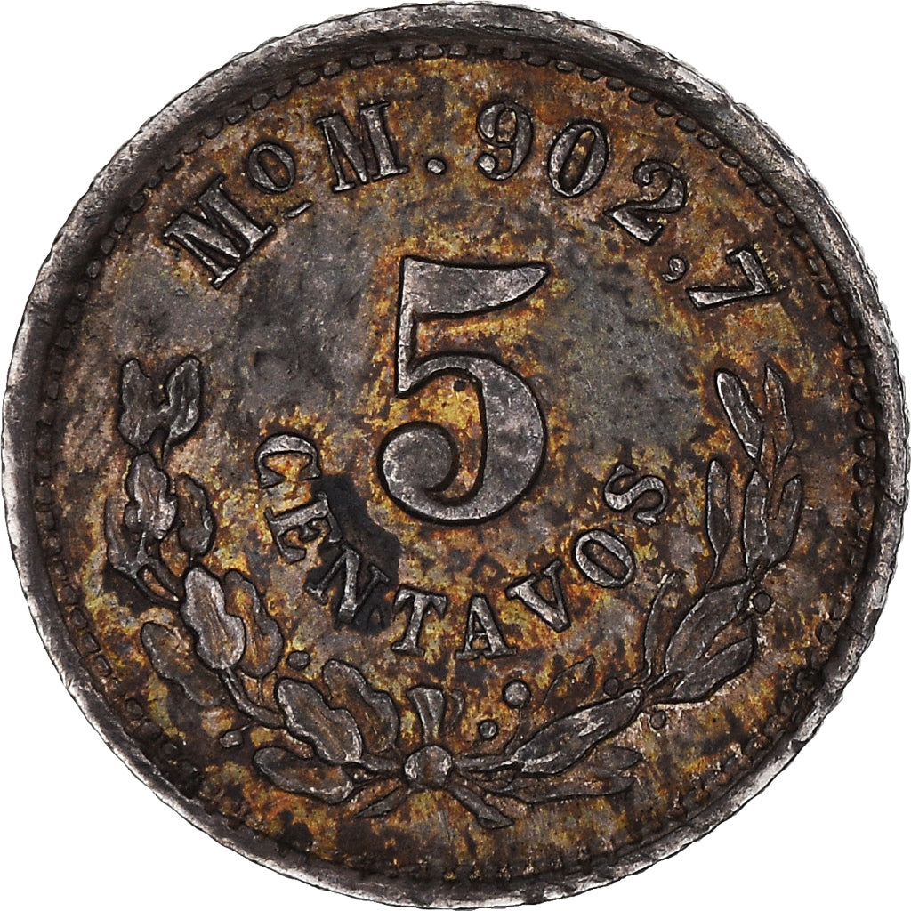 Coin, Mexico, 5 Centavos, 1887, Mexico City, AU(55-58), Silver, KM:398.7