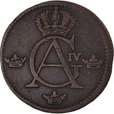 Coin, Sweden, Gustaf IV Adolf, 1/4 Skilling, 1802, EF(40-45), Copper, KM:564