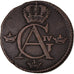Munten, Zweden, Gustaf IV Adolf, 1/4 Skilling, 1803, ZF+, Koper, KM:564