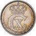 Moneda, Dinamarca, Christian X, 25 Öre, 1919, Copenhagen, MBC, Plata, KM:815.2