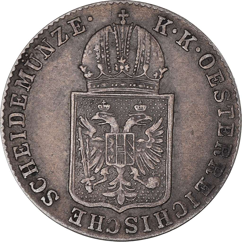 Moeda, Áustria, Franz Joseph I, 6 Kreuzer, 1849, Vienna, AU(50-53), Prata