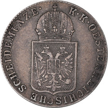 Moeda, Áustria, Franz Joseph I, 6 Kreuzer, 1849, Vienna, AU(50-53), Prata
