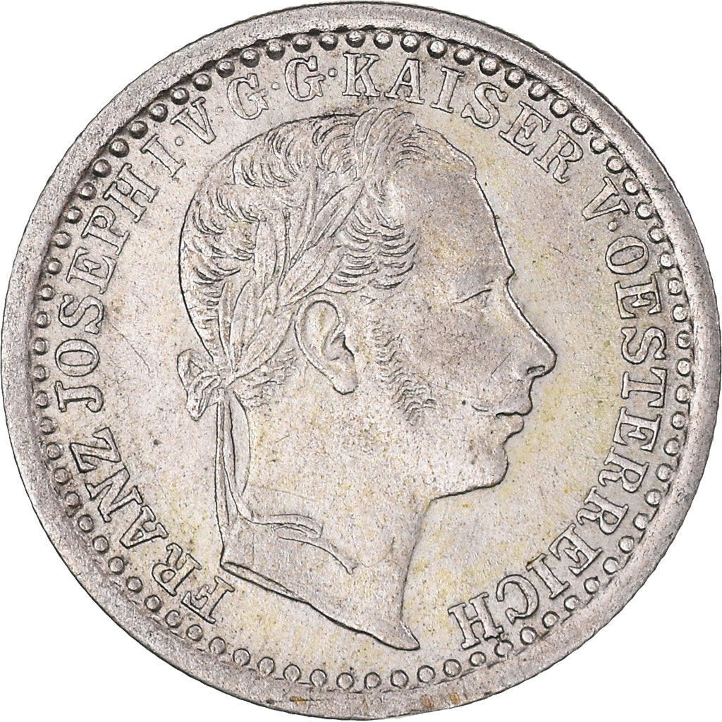 Coin, Austria, Franz Joseph I, 5 Kreuzer, 1859, Vienna, AU(55-58), Silver