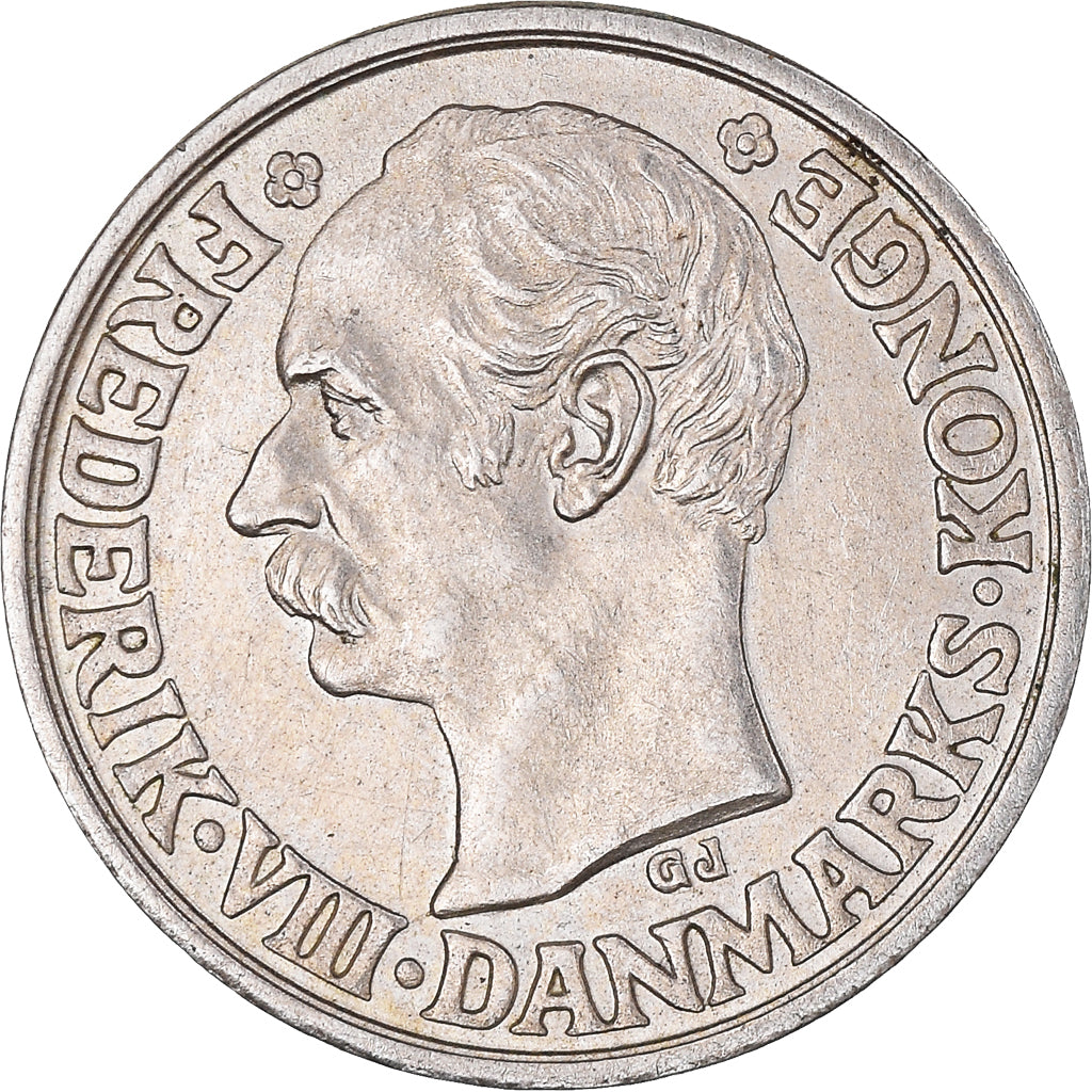 Coin, Denmark, Frederik VIII, 25 Öre, 1907, Copenhagen, AU(55-58), Silver