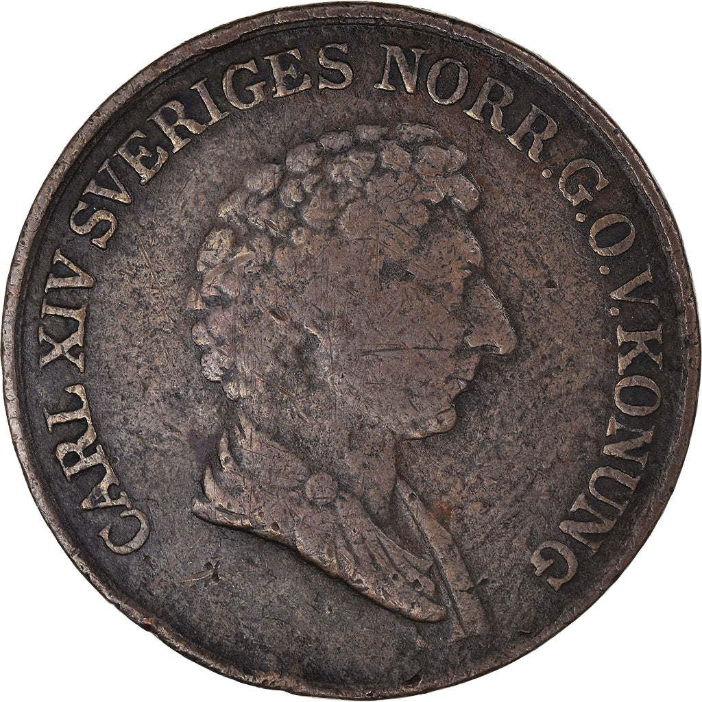 Moneta, Svezia, Carl XIV Johan, Skilling, 1840, MB, Rame, KM:642
