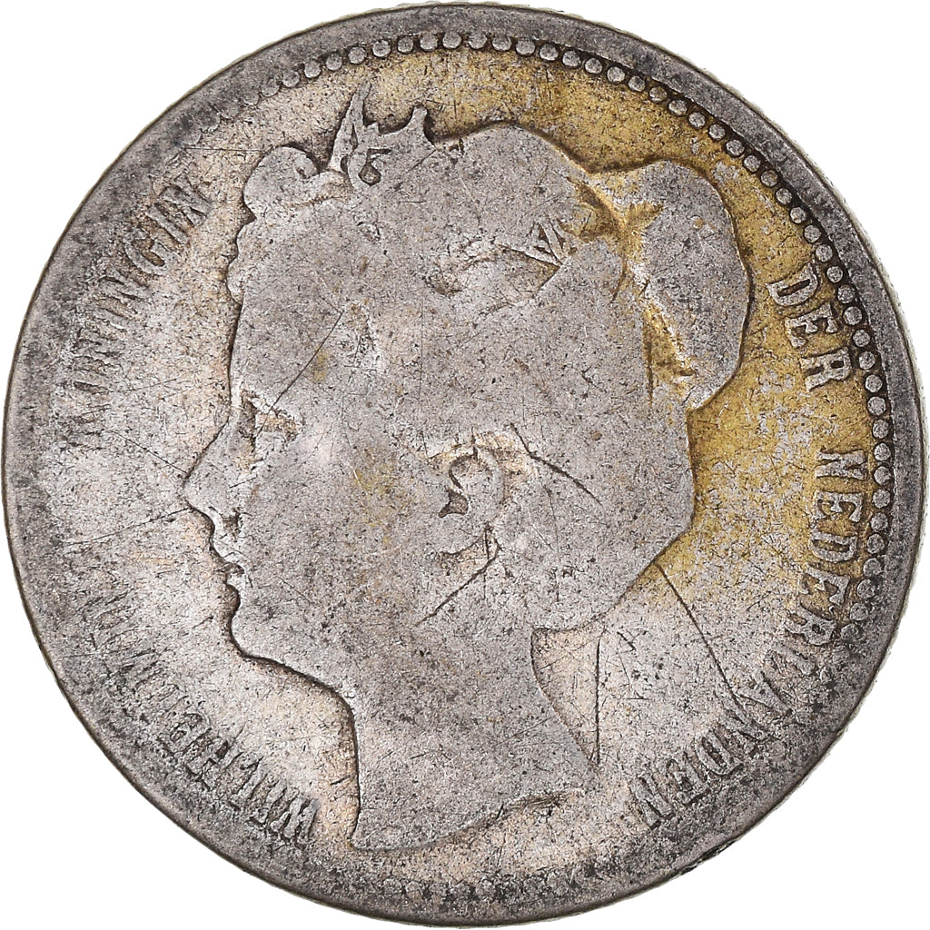 Coin, Netherlands, Wilhelmina I, 25 Cents, 1901, Utrecht, VF(20-25), Silver