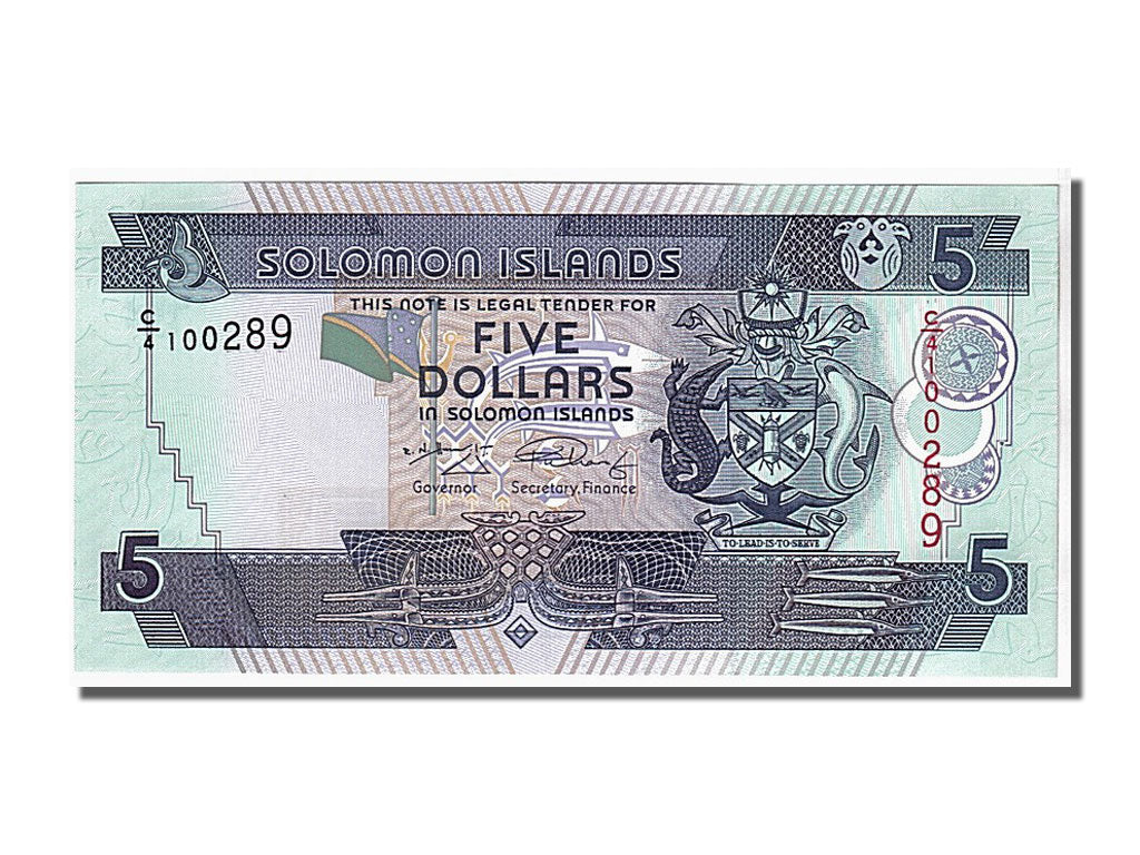 Biljet, Salomoneilanden, 5 Dollars, 2006, NIEUW