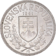 Coin, Slovakia, 20 Korun, 1941, simple cross, AU(55-58), Silver, KM:7.1