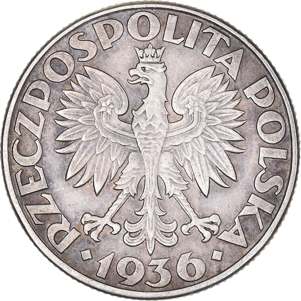 Moneta, Polonia, 15th Anniversary of Gdynia Seaport, 2 Zlote, 1936, Warsaw, SPL