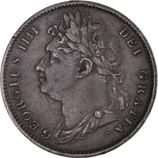 Moneda, Gran Bretaña, George IV, Farthing, 1822, BC+, Cobre, KM:677, Spink:3822