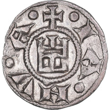 Coin, Italy, Denaro, 1272-1339, Genoa, AU(55-58), Silver