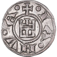 Monnaie, Italie, Denaro, 1272-1339, Genoa, SUP, Argent