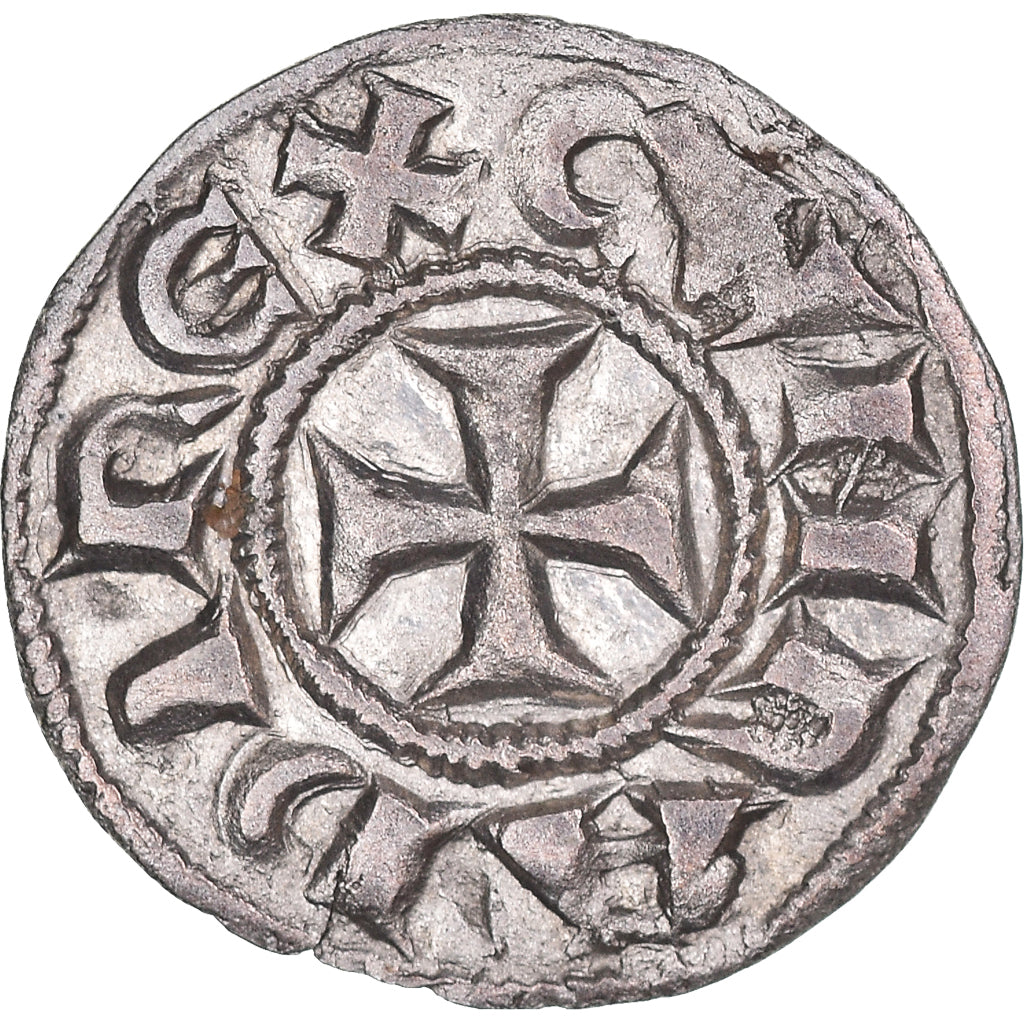 Coin, Italy, Denaro, 1272-1339, Genoa, AU(55-58), Silver