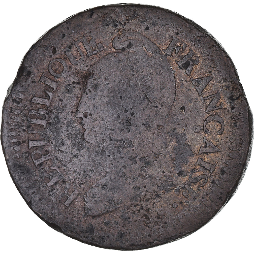Coin, France, Dupré, Decime, AN 8, Paris, VF(20-25), Bronze, KM:644.1