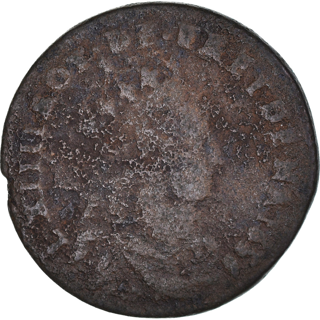Coin, France, Louis XIV, Liard de France au buste juvénile, deuxième type