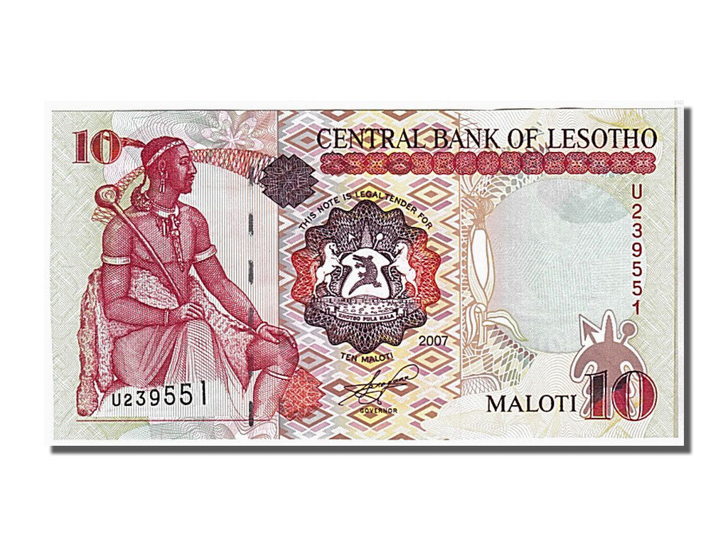 Lesotho, 10 Maloti, 2007, KM #15e, UNC(65-70), U239551