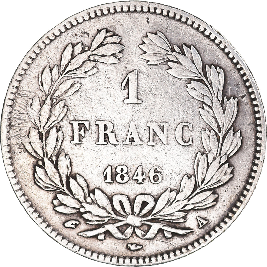 Coin, France, Louis-Philippe, Franc, 1846, Paris, VF(30-35), Silver, KM:748.1