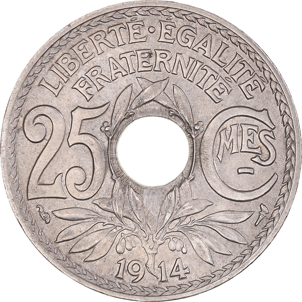 Coin, France, Lindauer, 25 Centimes, 1914, MS(60-62), Nickel, KM:867