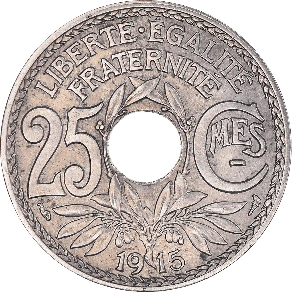 Monnaie, France, Lindauer, 25 Centimes, 1915, SUP, Nickel, Gadoury:379, KM:867