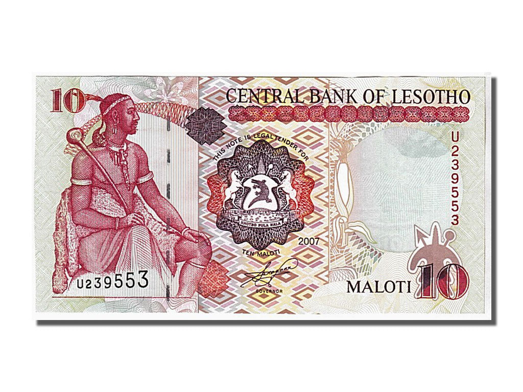 Biljet, Lesotho, 10 Maloti, 2007, NIEUW