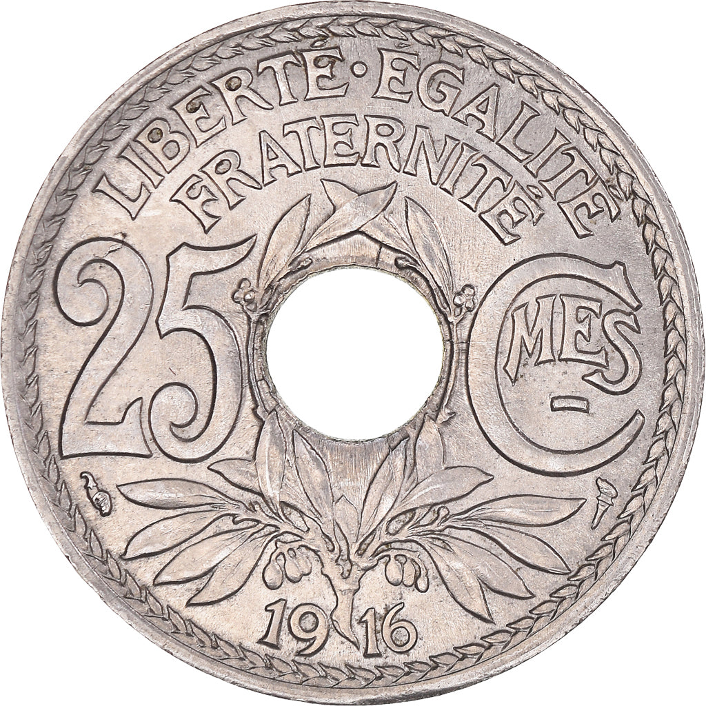 Monnaie, France, Lindauer, 25 Centimes, 1916, SUP+, Nickel, Gadoury:379, KM:867