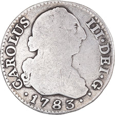 Coin, Spain, Charles III, 2 Reales, 1783, Madrid, VF(20-25), Silver, KM:412.1
