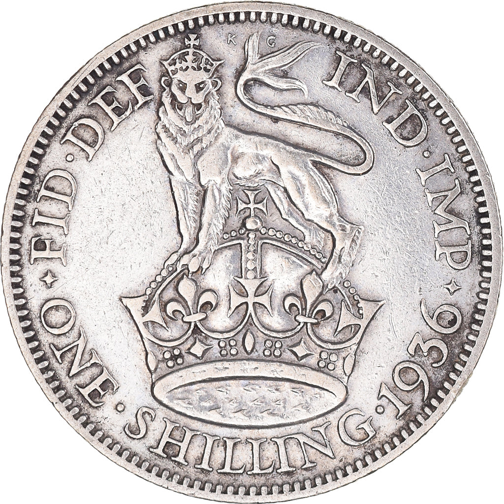 Coin, Great Britain, George V, Shilling, 1936, EF(40-45), Silver, KM:833