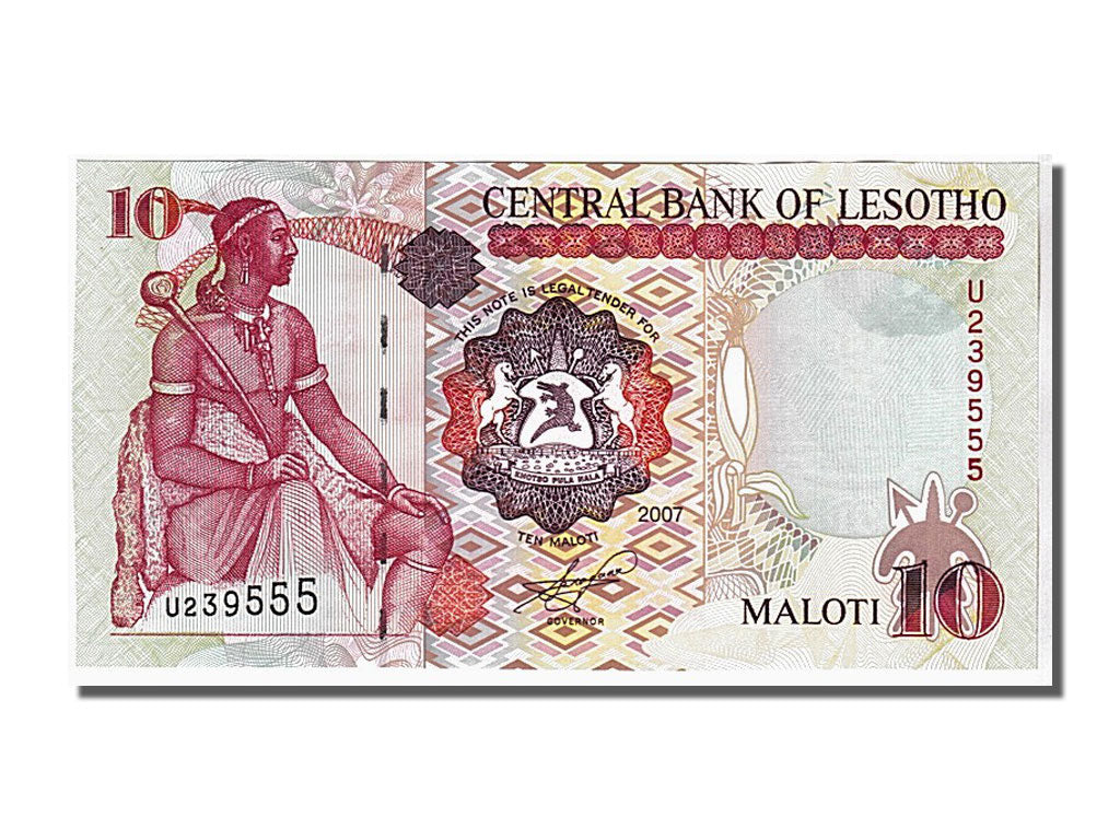 Billet, Lesotho, 10 Maloti, 2007, KM:15e, NEUF