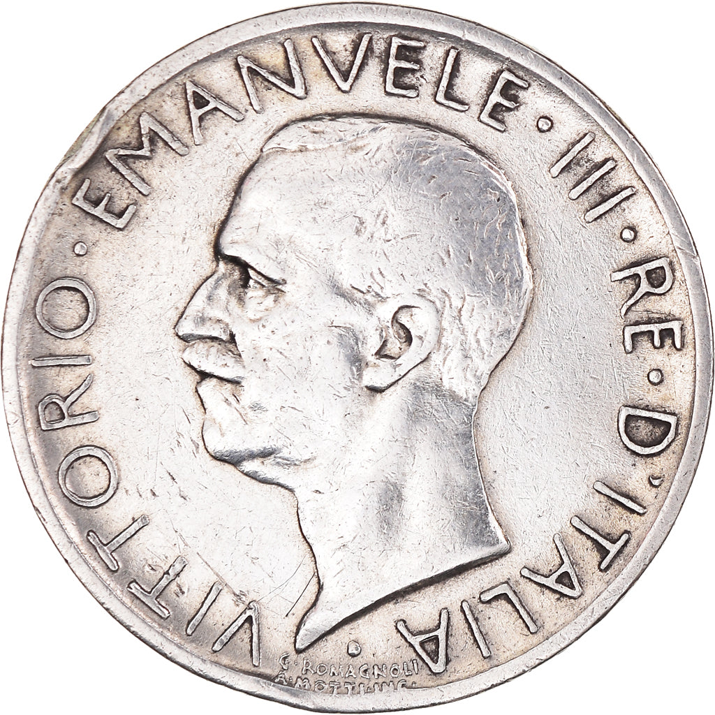 Munten, Italië, Vittorio Emanuele III, 5 Lire, 1927, Rome, ZF, Zilver, KM:67.1